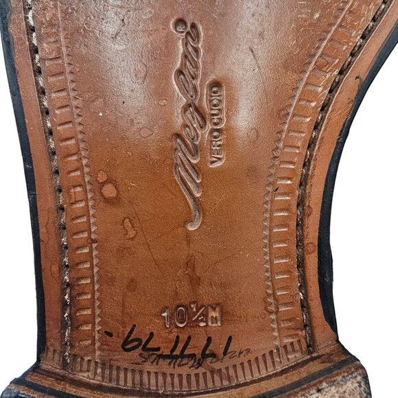 Vintage Wingtips Spectators Black White Mezlan Spain Men 10.5 Oxford Dress Shoes - Picture 13 of 16